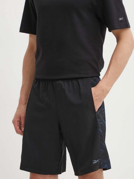 Kratke hlače s camo uzorkom Reebok crna