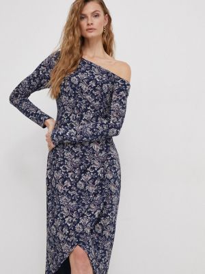 Uska mini haljina Lauren Ralph Lauren plava