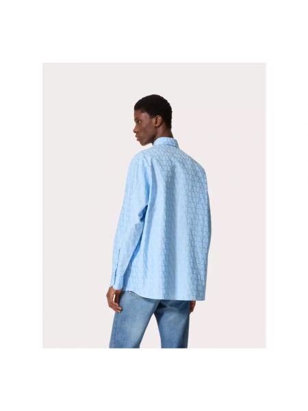 Camisa de algodón Valentino azul