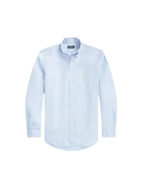 Lniana koszula slim fit Polo Ralph Lauren niebieska