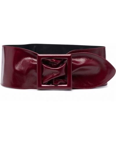 Cinturón con hebilla Saint Laurent rojo