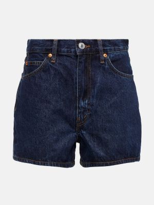Kõrge vöökohaga teksariidest lühikesed püksid Re/done sinine