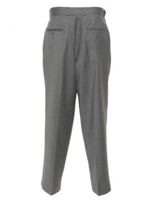 Vlněné rovné kalhoty Officine Generale šedé