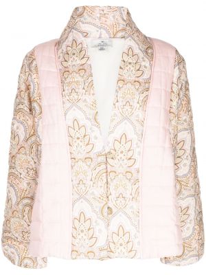 Prošivena jakna s cvjetnim printom s printom We Are Kindred ružičasta