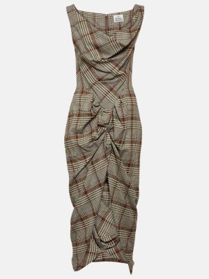 Rochie midi în carouri drapată Vivienne Westwood