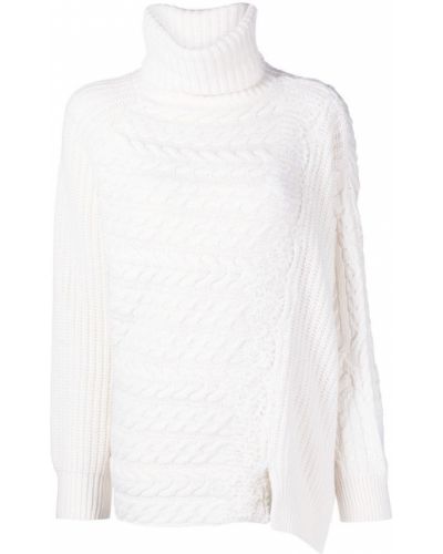 Пуловер с дантела Ermanno Firenze бяло