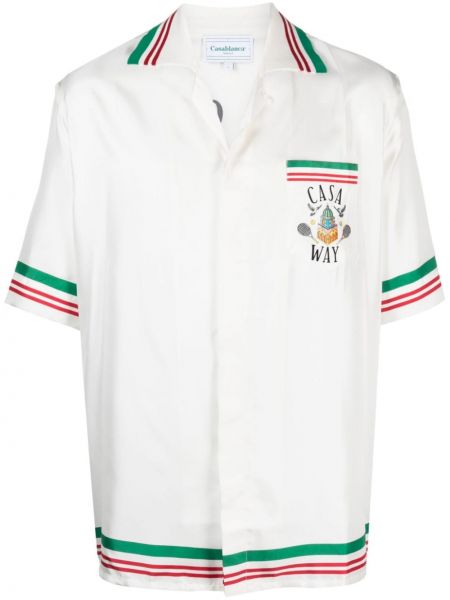 Camicia di seta Casablanca bianco