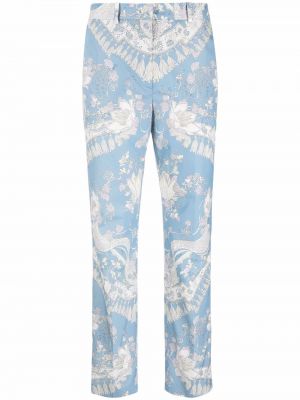 Pantalones rectos con estampado Emilio Pucci azul