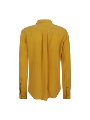 Camisa de seda manga larga Equipment amarillo