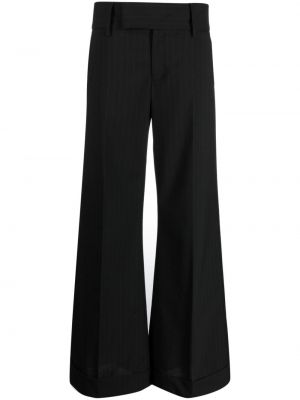 Pruhované kalhoty Mm6 Maison Margiela černé