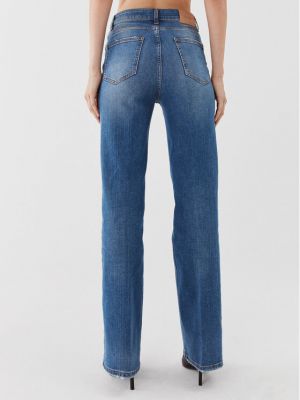 Priliehavé džínsy s rovným strihom Twinset modrá