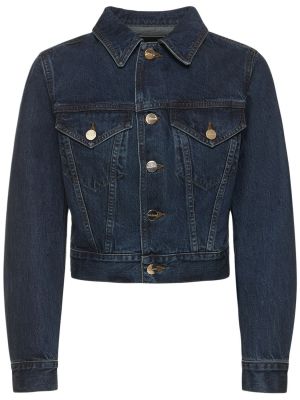 Bavlnená džínsová bunda Goldsign modrá