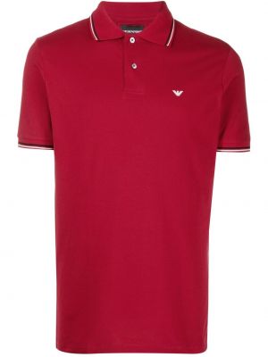 Polo krekls ar izšuvumiem Emporio Armani sarkans