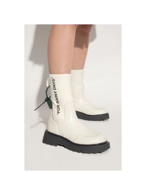Ankle boots mit print Off-white weiß