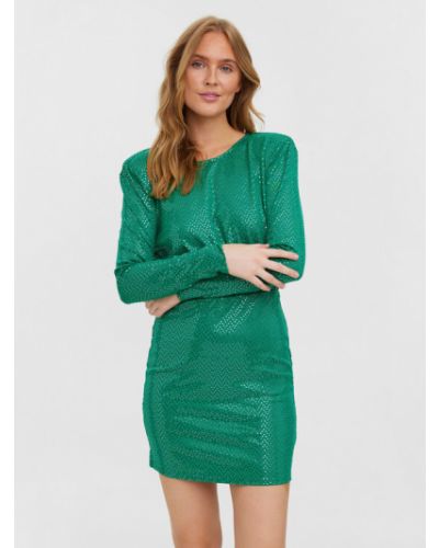 Robe de cocktail slim Vero Moda vert