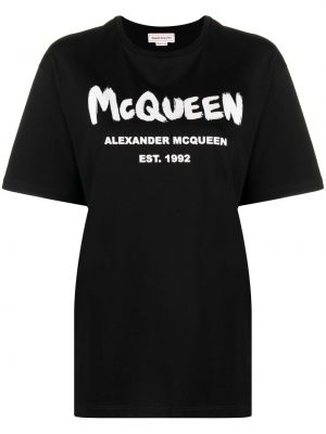 Bavlnené tričko s potlačou Alexander Mcqueen