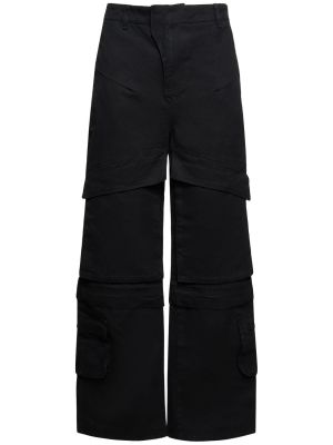 Voľné bavlnené cargo nohavice Entire Studios čierna