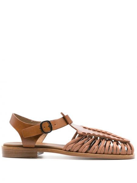 Sandales en cuir Hereu marron