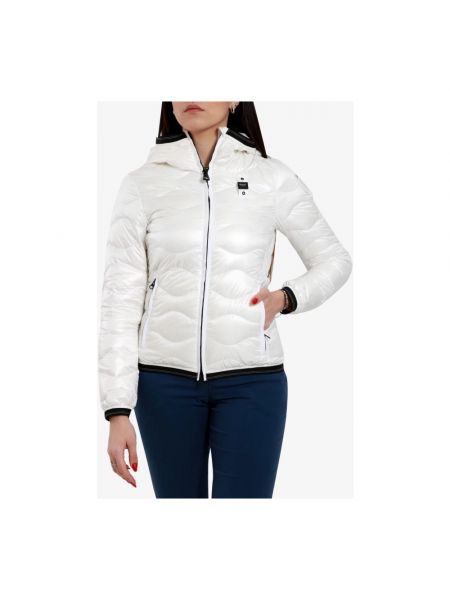 Abrigo de invierno de nailon con capucha Blauer blanco