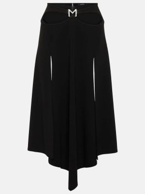 Asymetrická midi sukňa Mugler čierna