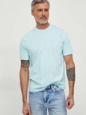 Памучна тениска с дълъг ръкав Armani Exchange синьо