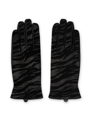 Rękawiczki w zebrę Only czarne
