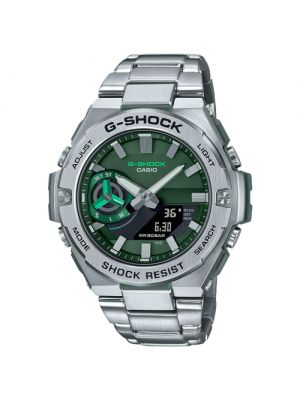 Наручные часы CASIO мужские G-Shock Наручные часы Casio G-Shock кварцевые, будильник, секундомер, таймер обратного отсчета, хронограф, подсветка дисплея, водонепроницаемые, сере