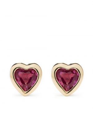 Σκουλαρίκια με μοτίβο καρδιά Ef Collection