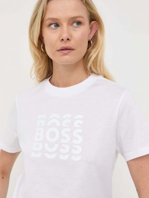 Slim fit póló Boss fehér