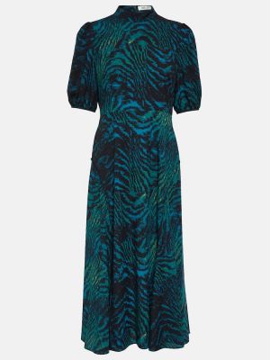 Midi šaty s potiskem s tygřím vzorem Diane Von Furstenberg