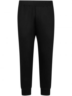 Pantaloni sport cu broderie din bumbac Dsquared2 negru