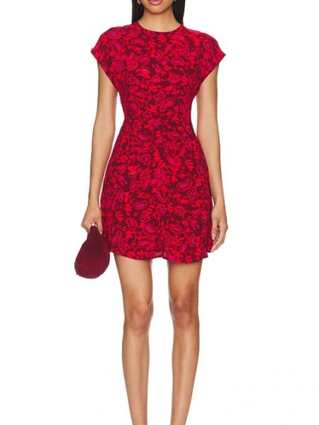Mini vestido con estampado de cachemira Faithfull The Brand rojo