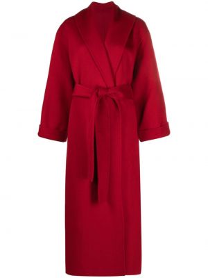 Płaszcz wełniany By Malene Birger czerwony
