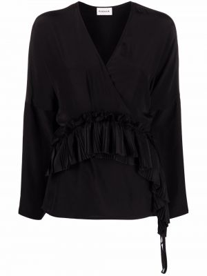 Ruffle bluse P.a.r.o.s.h. svart