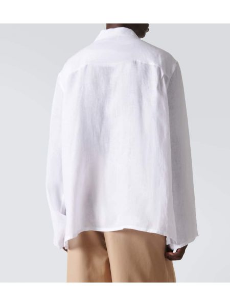Lněná košile Loewe bílá