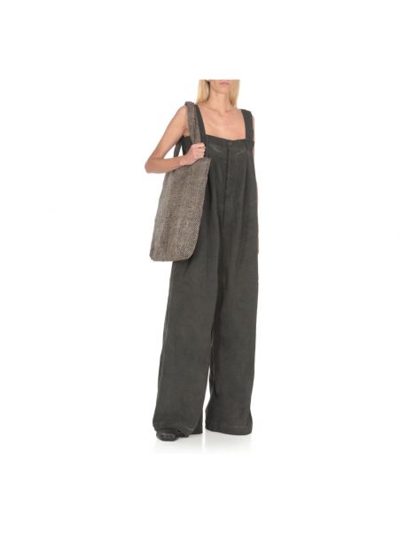 Pantalones de algodón Uma Wang gris