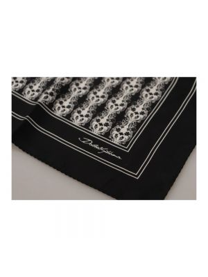 Bufanda de seda con estampado Dolce & Gabbana negro