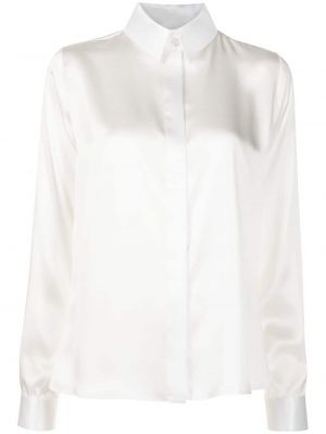 Chemise en soie avec manches longues Gloria Coelho blanc