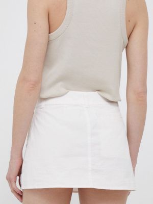 Džínová sukně Calvin Klein Jeans bílé