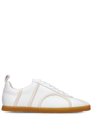 Δερμάτινα sneakers Toteme λευκό