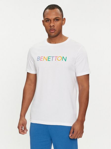 Priliehavé tričko United Colors Of Benetton biela
