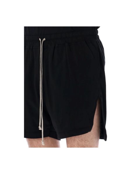 Pantalones cortos de algodón de tela jersey Rick Owens negro