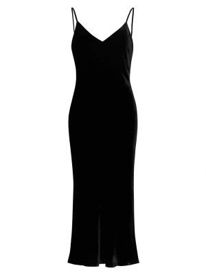 Атласное платье в бельевом стиле L’agence черное