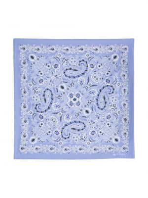 Echarpe en soie à imprimé à imprimé paisley Etro bleu