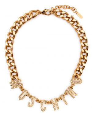 Křišťálový náhrdelník Moschino zlatý