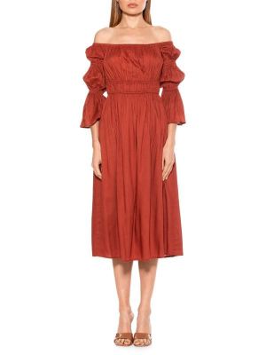Платье с открытыми плечами Alexia Admor красный