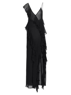 Длинное платье с драпировкой Ronny Kobo черное