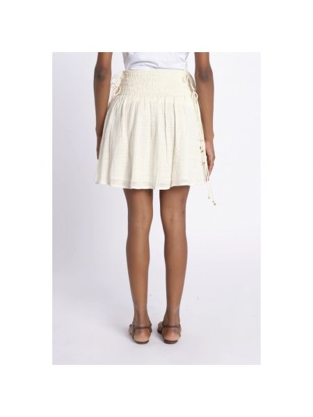 Mini falda de algodón con estampado Berenice blanco
