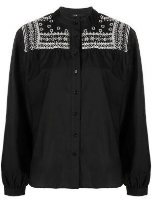 Chemise avec perles Maje noir