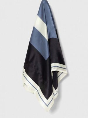 Шелковый шарф Sisley синий